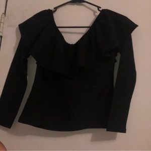 Black off the shoulders top